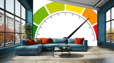 Metering gauge design, meter vector icon on white background Wall mural