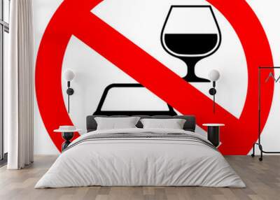 No drink and drive vector sign Wall mural