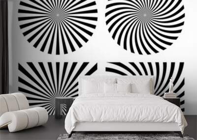 Rays striped patterns Wall mural