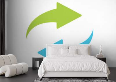 renew arrows vector symbol Wall mural