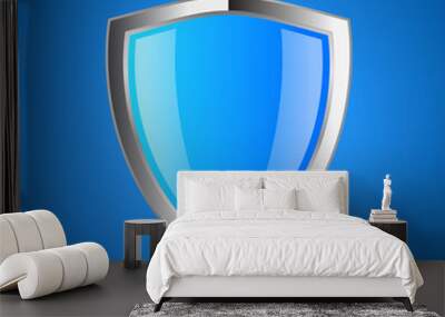 Security shield icon Wall mural