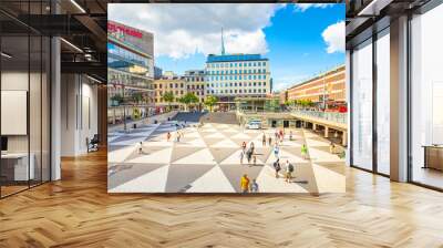 Sergel's Square (Sergels Torg) in Stockholm city centre, Sweden Wall mural