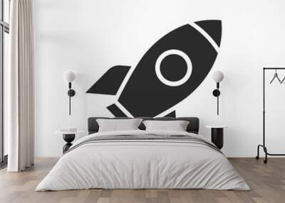 Space ship vector icon Wall mural