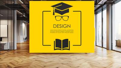 Text box design for education issue Wall mural