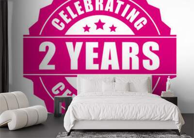 two years anniversary celebrating icon Wall mural