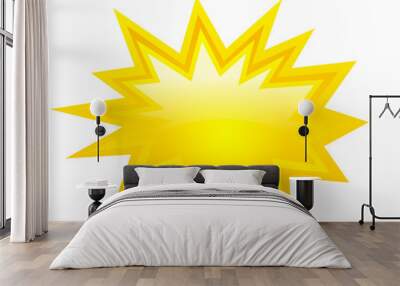 vector yellow explosion star Wall mural