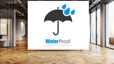 Water proof logo Wall mural