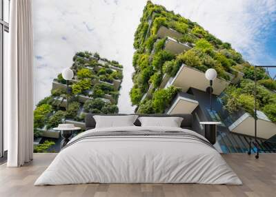 Skyscraper named Vertical Forest in Milan  Wall mural