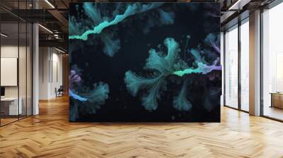 black algae bloom abstract background art design Wall mural