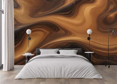 brown oil slick abstract background design backdrop copy space Wall mural