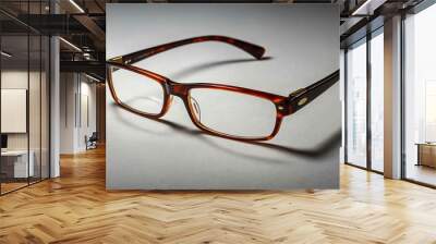 Pair of reading glasses with plain background Wall mural