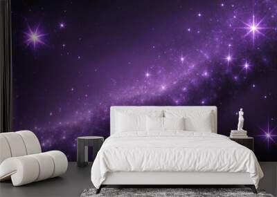 purple star clusters abstract background design backdrop copy space Wall mural