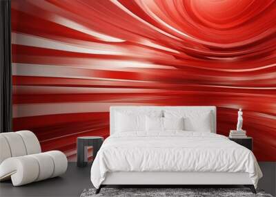 Red motion blur abstract background from Generative AI Wall mural