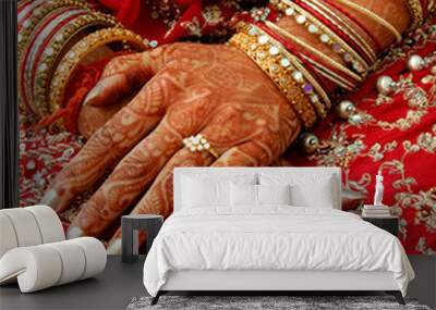 indian bride Wall mural