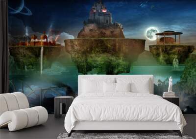 majestic concept science fiction environment illustration Wall mural