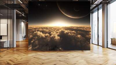 majestic fantasy landscape environment with celestial sky Wall mural