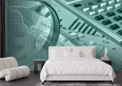 Financial background Wall mural