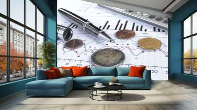 Financial background Wall mural