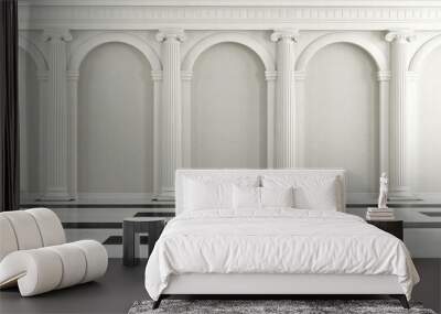 Black and white classic interior Wall mural