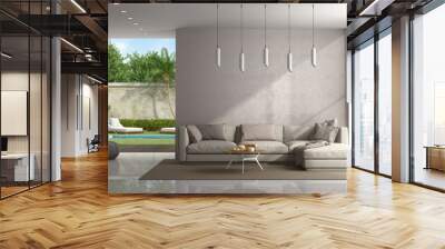 Brown living room of a modern villa Wall mural