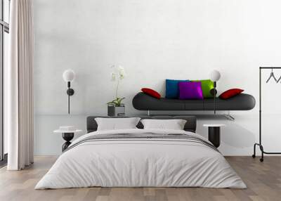 minimalist white interior with fashion couch Wall mural