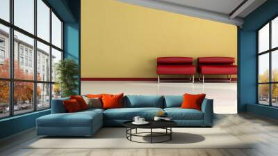 two red armchair Wall mural