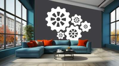 Icon of gears. Gear icon.
The development and management of business processes. Wall mural