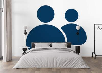 People or social sign icon. The leader and his follower. Wall mural