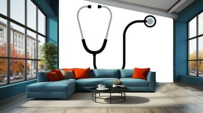 Medical icon stethoscope. Isolated sign stethoscope on white background. Vector illustration Wall mural