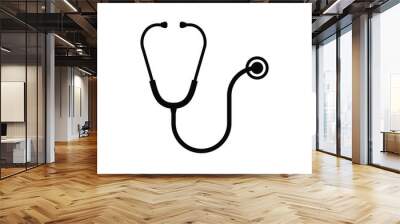 Stethoscope graphic icon. Stethoscope sign isolated on white background. Symbol medicine. Vector illustration Wall mural