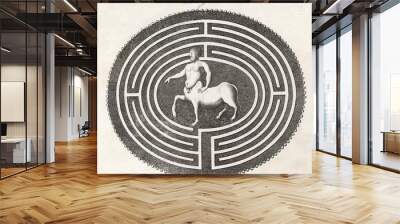 Centaur in Labyrinth. Date: 1768 Wall mural