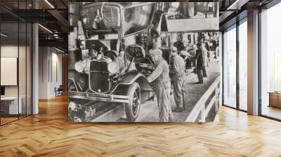 Ford Assembly Line 1929. Date: 1929 Wall mural