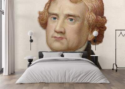 Thomas Jefferson - Scrap. Date: 1743 - 1826 Wall mural