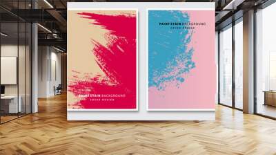 Book cover templates set, vector paint stain abstract background Wall mural