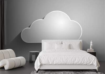 3d vector illustration of a cloud icon Wall mural