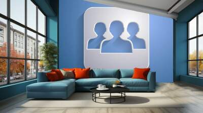 3d Vector illustration of  team icon Wall mural