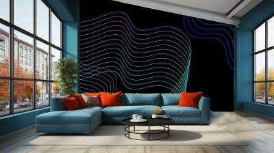 Dynamic waves abstract fluidity background design Wall mural