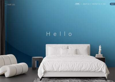 Website Landing Page Template Design, Abstract Modern design for website Wall mural