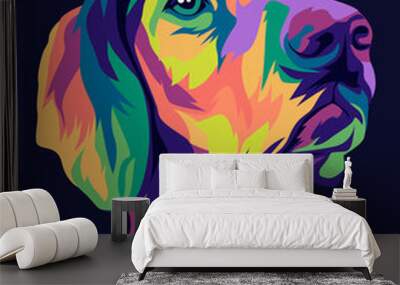 Labrador Retriever in style pop art Wall mural