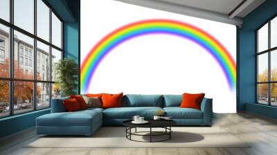 Rainbow on white background. There is PNG version of this image. File ID: 559308383 Wall mural