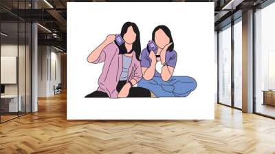 2 Bestfriend Wall mural