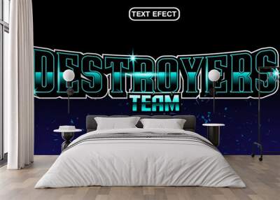 editable text effect esport game theme Wall mural