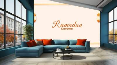 Ramadan kareem islamic horizontal banner. Illustration vector Wall mural