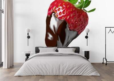 chocolate dipped strawberries Wall mural