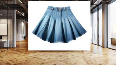 jean skirt isolated on transparent background. Wall mural