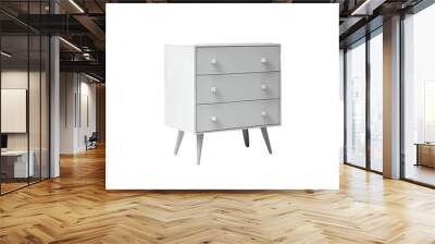 Modern chest of drawers for simple style on transparent background. generative Ai Wall mural