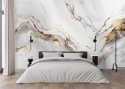 Ai generated white marble background Wall mural