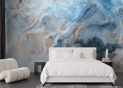 Blue marble background Wall mural