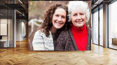 Grandmother with her daughter Wall mural