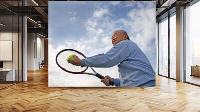 Senior tennis player Wall mural